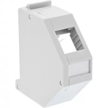 InLine Keystone stiprinājums DIN sliedei, 1 porta, gaiši pelēks