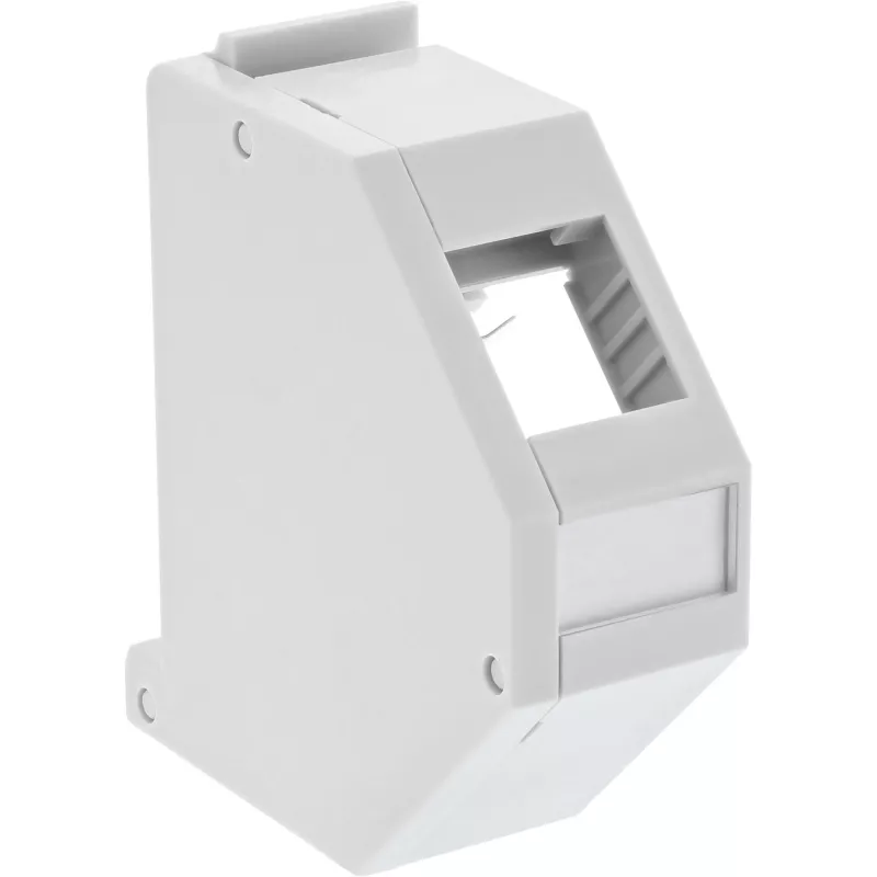 InLine Keystone stiprinājums DIN sliedei, 1 porta, gaiši pelēks
