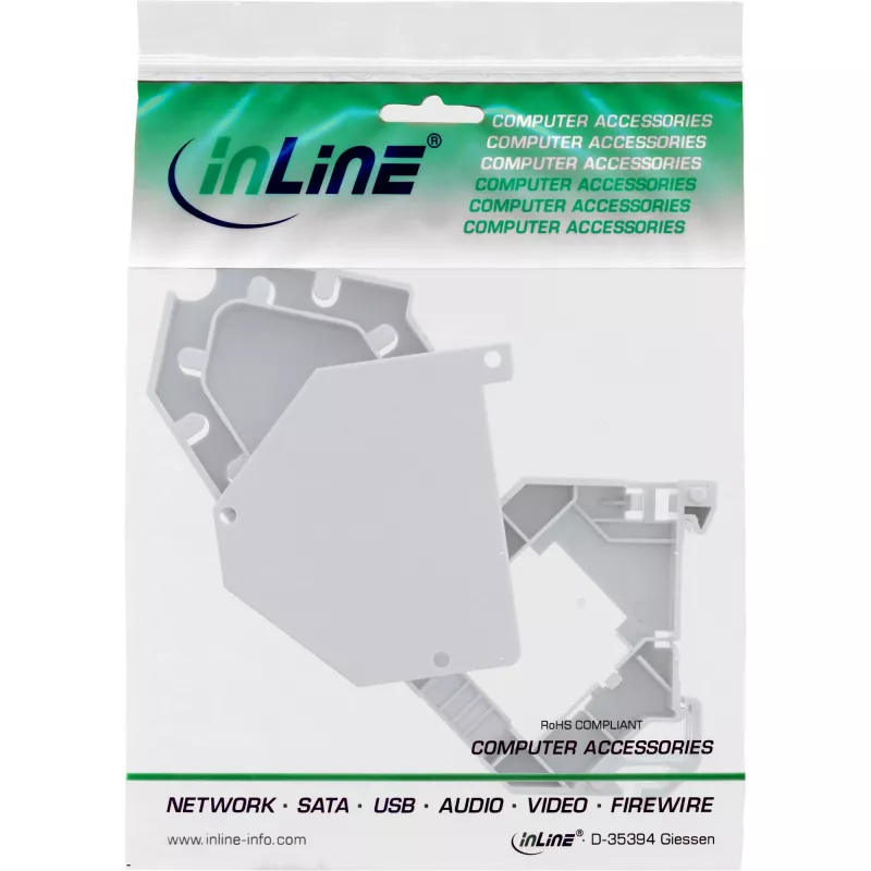 InLine Keystone SNAP-In Fiber Keystone moduļa turētājs, 1 porta DIN sliedei