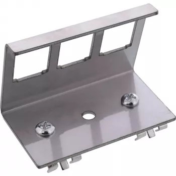 InLine 76203E metāla Keystone iespraužams DIN sliedes montāžas kronšteins, 3 portu