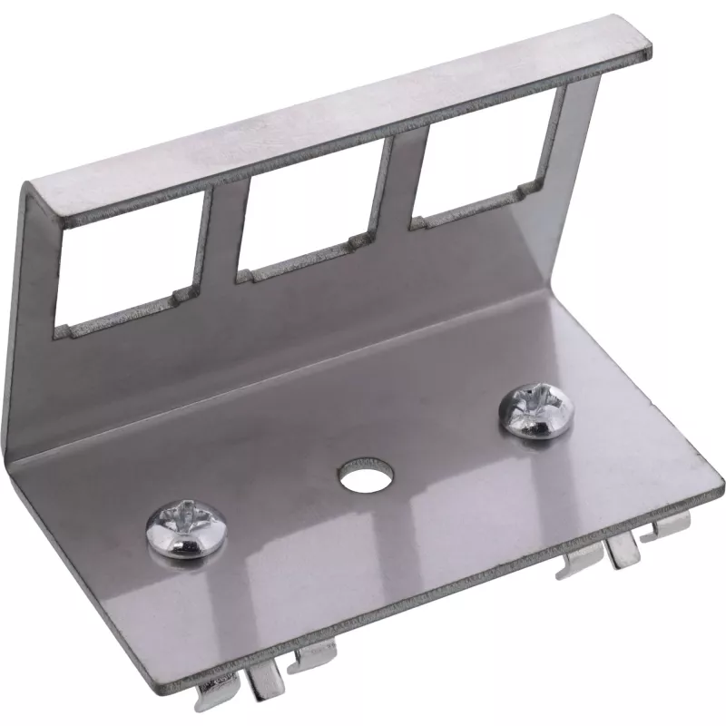 InLine 76203E metāla Keystone iespraužams DIN sliedes montāžas kronšteins, 3 portu