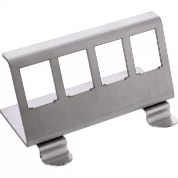 InLine 76203F metāla Keystone iestiprināms DIN sliedes montāžas kronšteins, 4 portu