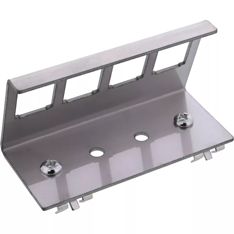 InLine 76203F metāla Keystone iestiprināms DIN sliedes montāžas kronšteins, 4 portu