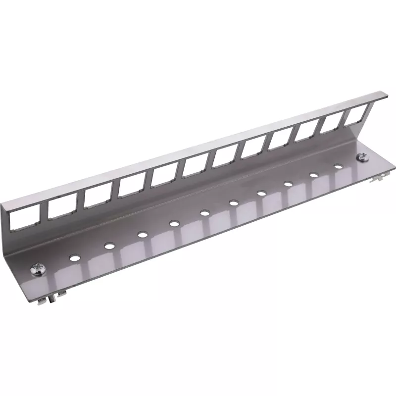InLine 76203I metāla Keystone fiksējošais kronšteins montāžai uz DIN sliedes, 12 porta