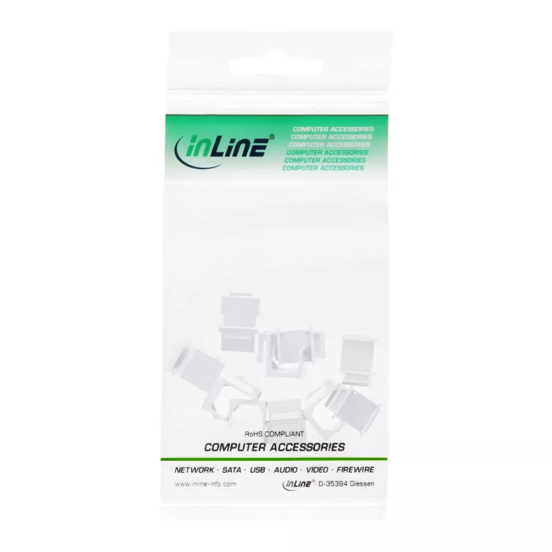 InLine Keystone SNAP-In aizklājvāciņš moduļu slotam, balts, 10 gab.