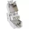 InLine Keystone RJ45 ligzda, ekranēta, Cat.6A, pelēka 8 gab. iepakojums