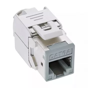 InLine Keystone RJ45 ligzda, ekranēta, Cat.6A, pelēka 8 gab. iepakojums