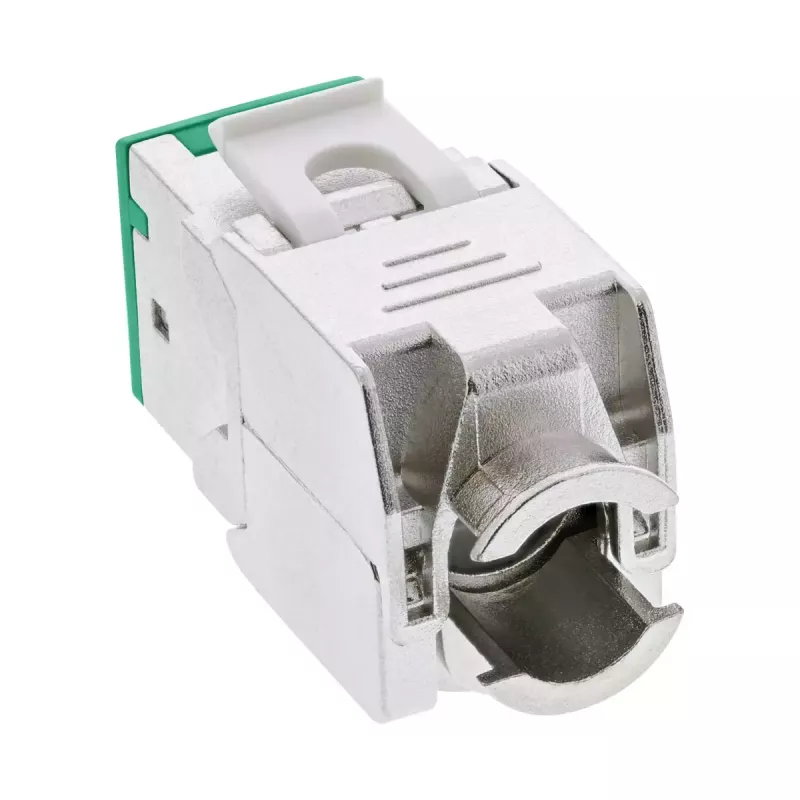 InLine Keystone RJ45 ligzda, ekranēta, Cat.6A, zaļa 8 gab. iepakojumā