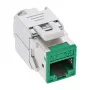 InLine Keystone RJ45 ligzda, ekranēta, Cat.6A, zaļa 8 gab. iepakojumā