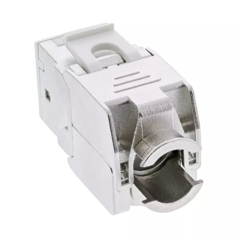 InLine Keystone RJ45 ligzda, ekranēta, Cat.6A, balta 8 gab. komplekts