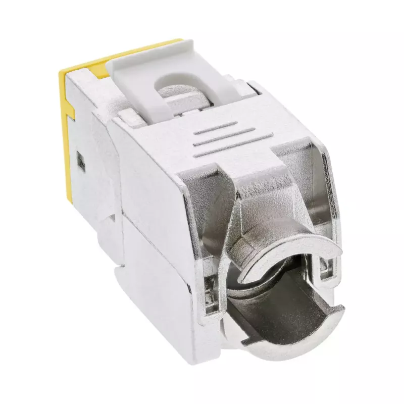 InLine Keystone RJ45 ligzda, ekranēta, Cat.6A, dzeltena, 8 gab. iepakojumā