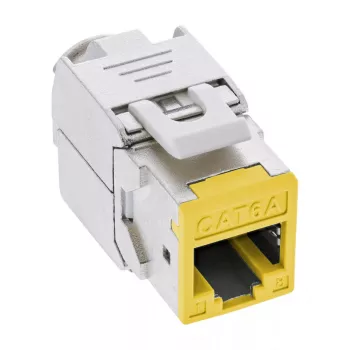 InLine Keystone RJ45 ligzda, ekranēta, Cat.6A, dzeltena, 8 gab. iepakojumā