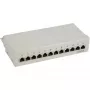 InLine Patchpanel Cat.6 12 portu galda/sienas montāža gaiši pelēka RAL7035