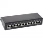 InLine Patch Panel Cat.6 12 portu galda/sienas stiprinājums melns RAL9005