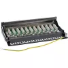InLine Patch Panel Cat.6 12 portu galda/sienas stiprinājums melns RAL9005