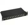 InLine ielāpu panelis 10 collu Cat.6 12 portu 1U melns RAL9005
