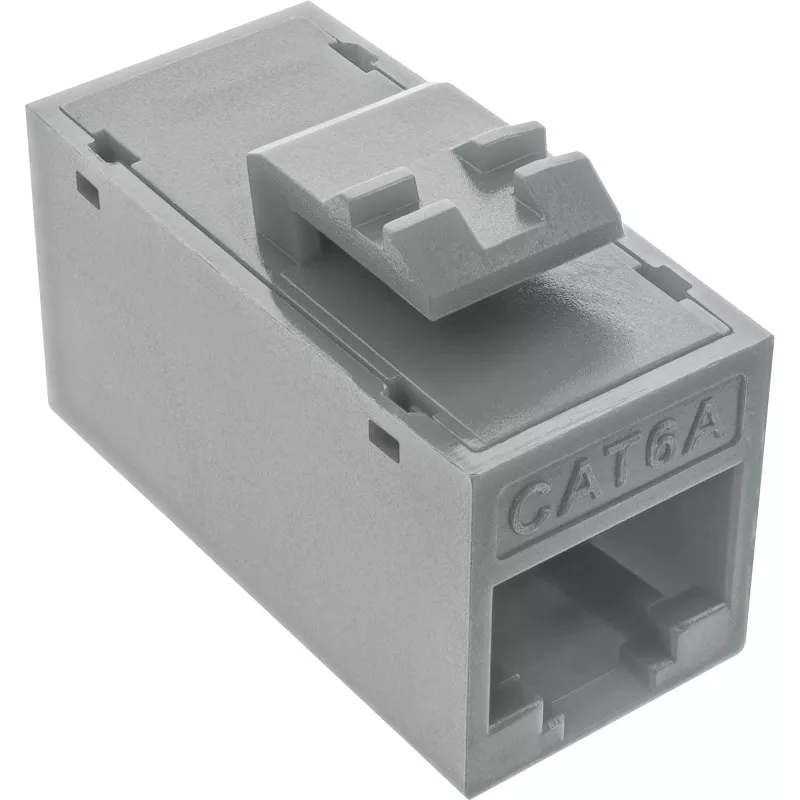 InLine Keystone RJ45 ligzda/kontaktligzda, neekranēta, Cat.6A, iepakojumā 8, pelēka