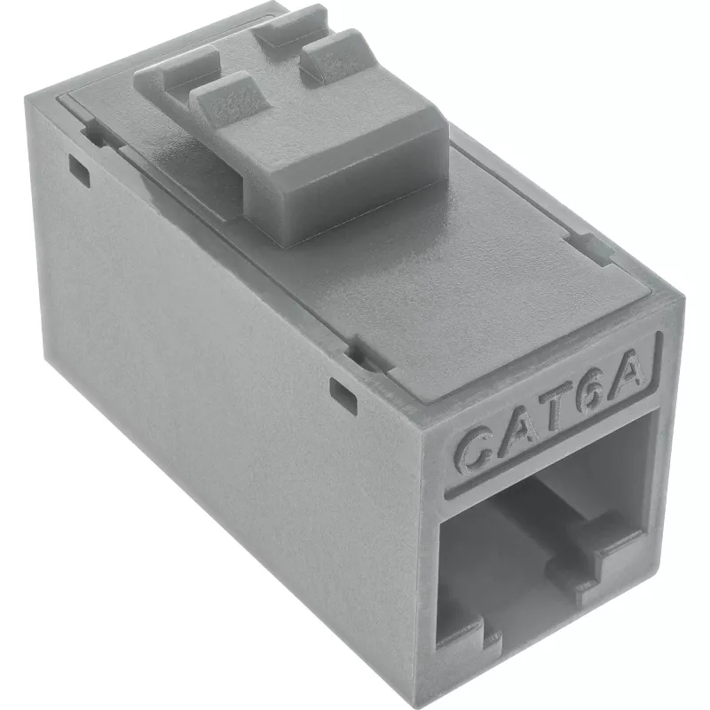 InLine Keystone RJ45 ligzda/kontaktligzda, neekranēta, Cat.6A, iepakojumā 8, pelēka