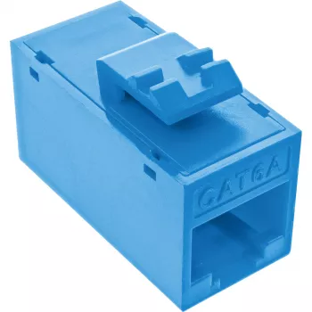 InLine Keystone RJ45 ligzda/kontaktdakša, neekranēta, Cat.6A, iepakojumā 8, zila