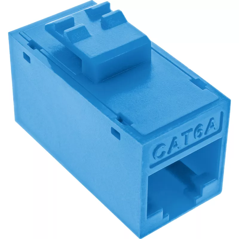 InLine Keystone RJ45 ligzda/kontaktdakša, neekranēta, Cat.6A, iepakojumā 8, zila
