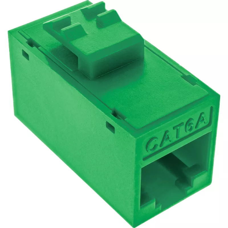 InLine Keystone RJ45 ligzda/kontaktdakša, neekranēta, Cat.6A, iepakojumā 8, zaļa