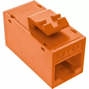 InLine Keystone RJ45 ligzda/kontaktligzda, neekranēta, Cat.6A, iepakojumā pa 8, oranža