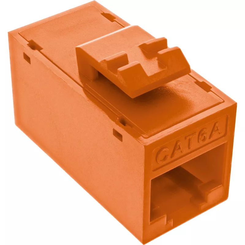 InLine Keystone RJ45 ligzda/kontaktligzda, neekranēta, Cat.6A, iepakojumā pa 8, oranža