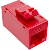 InLine Keystone RJ45 ligzda/kontaktligzda, neekranēta, Cat.6A, 8 gab. iepakojumā, sarkana