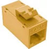 InLine Keystone RJ45 ligzda/kontaktdakša, neekranēta, Cat.6A, 8 gab. iepakojumā, dzeltena