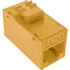 InLine Keystone RJ45 ligzda/kontaktdakša, neekranēta, Cat.6A, 8 gab. iepakojumā, dzeltena