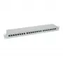 InLine Patch Panel Cat.6 24 Port 19 inch 1HE light pelēka RAL7035