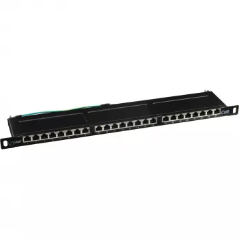 Patch Panel Cat.6 InLine 76224B 24 Port 19 inch 0.5U Melns RAL9005