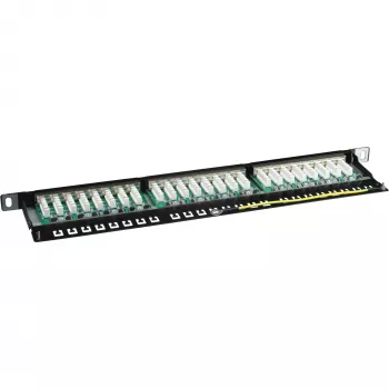 Patch Panel Cat.6 InLine 76224B 24 Port 19 inch 0.5U Melns RAL9005