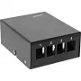 InLine galvirsmas konsolidācijas punkta kārba 4x Keystone RJ45, metāla, melna RAL9005