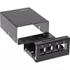 InLine galvirsmas konsolidācijas punkta kārba 4x Keystone RJ45, metāla, melna RAL9005