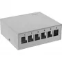 InLine darbvirsmas konsolidācijas punkta kārba 6x Keystone RJ45, metāls, RAL7035