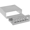 InLine darbvirsmas konsolidācijas punkta kārba 6x Keystone RJ45, metāls, RAL7035