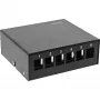 InLine galda konsolidācijas punkta kārba 6x Keystone RJ45, metāls, melna RAL9005