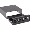 InLine galda konsolidācijas punkta kārba 6x Keystone RJ45, metāls, melna RAL9005