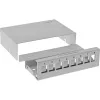 InLine darbvirsmas konsolidācijas punktu kārba 8x Keystone RJ45, metāla, RAL7035