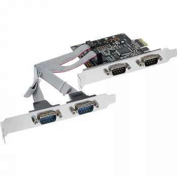 InLine interfeisa karte 4 portu seriālā 9 kontaktu PCIe PCI-Express 76623C