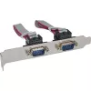 InLine interfeisa karte 1 pievads 25 kontaktu paralēlais + 2 pievadi 9 kontaktu seriālie PCIe