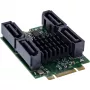 InLine 76660U iekšējā SATA saskarnes karte M.2 uz SATA 6 Gbit/s