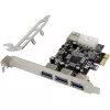 InLine 76662D saskarnes kartes/adapteri iekšējais Molex 4-pin, USB 3.2 Gen 1 (3.1 Gen 1)