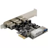 InLine 76662D saskarnes kartes/adapteri iekšējais Molex 4-pin, USB 3.2 Gen 1 (3.1 Gen 1)