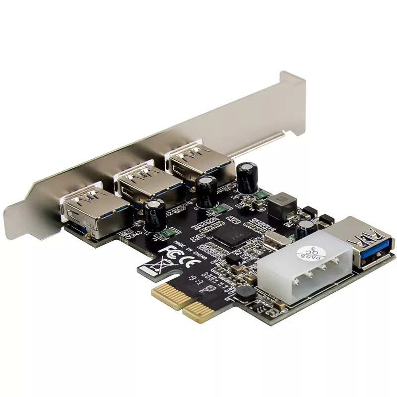 InLine 76662D saskarnes kartes/adapteri iekšējais Molex 4-pin, USB 3.2 Gen 1 (3.1 Gen 1)