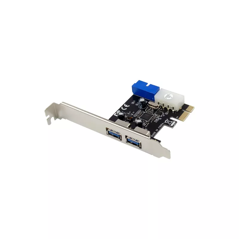 InLine 2+2 portu USB 3.2 Gen.1 resursdatora kontrolieris, PCIe, ar SATA barošanu + LP kronšteins