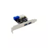 InLine 2+2 portu USB 3.2 Gen.1 resursdatora kontrolieris, PCIe, ar SATA barošanu + LP kronšteins