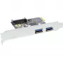 InLine 2 portu USB 3.0 resursdatora kontrollera karte ar SATA papildbarošanas portu PCIe