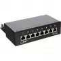 InLine Patch Panel Cat.6A galda/sienas montāža 8 portu melns RAL9005